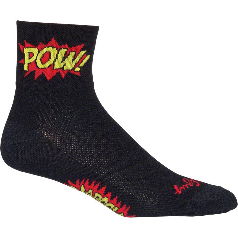 SockGuy Classic Boom Pow Socks - 3" Black Large/X-Large