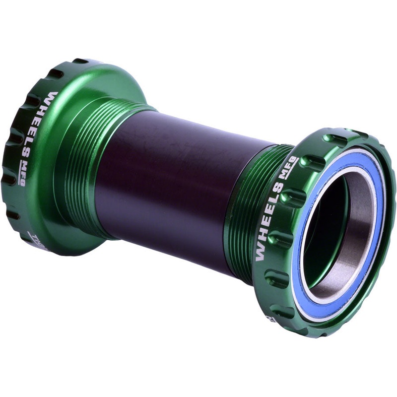 Wheels Manufacturing BSA Bottom Bracket - DUB Spindle, ABEC 3, Green
