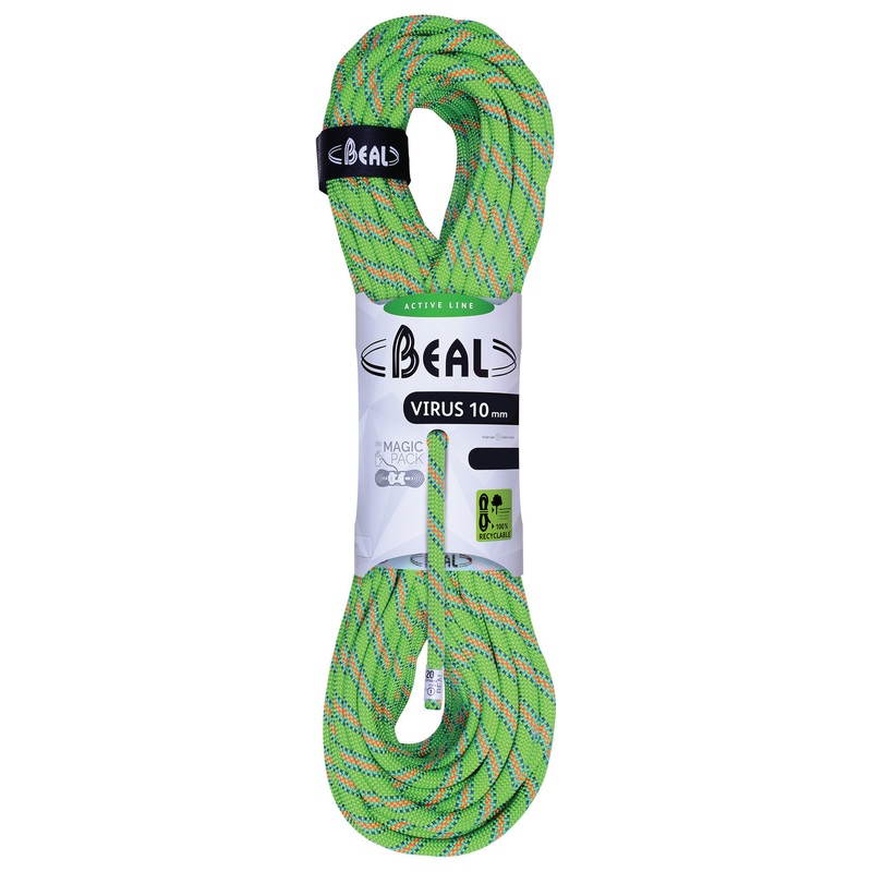 Beal Virus 10mmx70m Green Climbing Rope - Active Line/Classic
