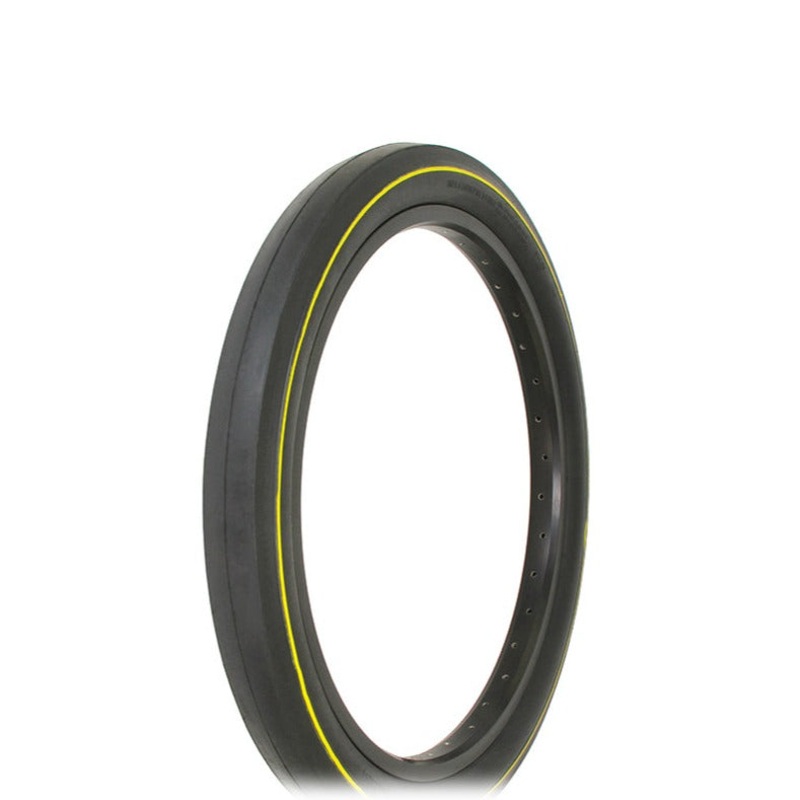 20x2.125 Ralson Slick Tread Tire - Black w/ Yellow Line
