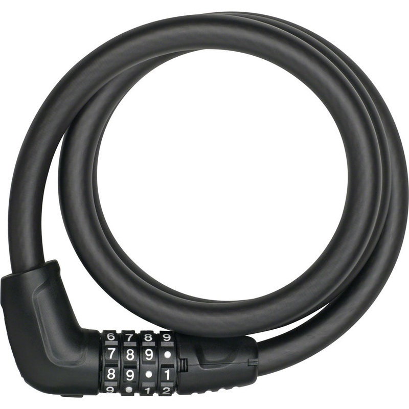 Abus Tresor 6412C Cable Lock - Combination, 2.8', With Bracket, Black