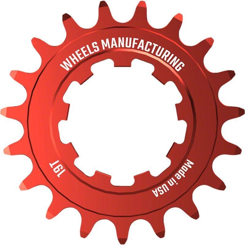 Wheels Manufacturing SOLO-SPEED Cog - 19t Fits SOLO-SPLINE and SOLO-XD kits Red