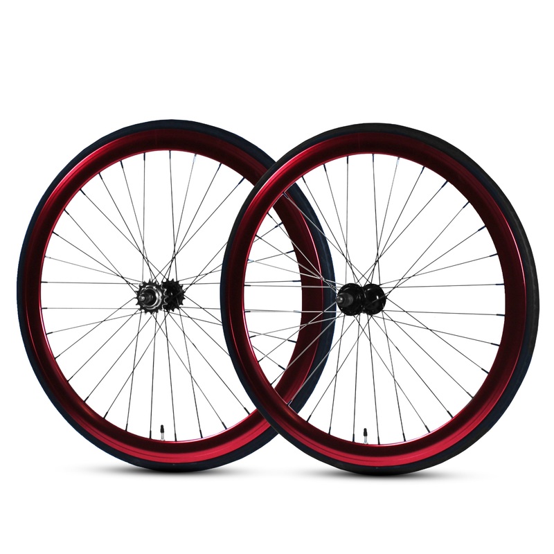 700c Wheelset - Anodized Red