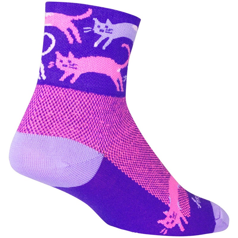 SockGuy Classic Pounce Socks - 3" Purple Large/X-Large