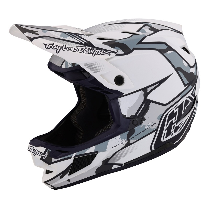 Troy Lee Designs D4 Composite Full Face Helmet with MIPS - Matrix Camo - White - 2023