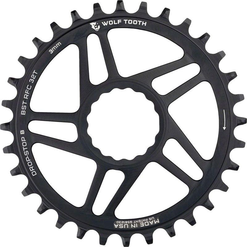 Wolf Tooth Direct Mount Chainring - 32t RaceFace/Easton CINCH Direct Mount Drop-Stop B For Boost Cranks 3mm Offset Black