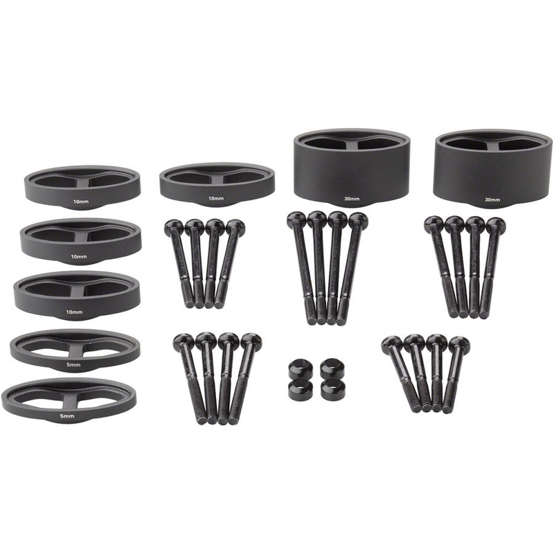 Zipp Vuka Aero C1 Riser Kit (2 x 5 mm, 4 x 10mm, 2 x 30 mm) with bolts