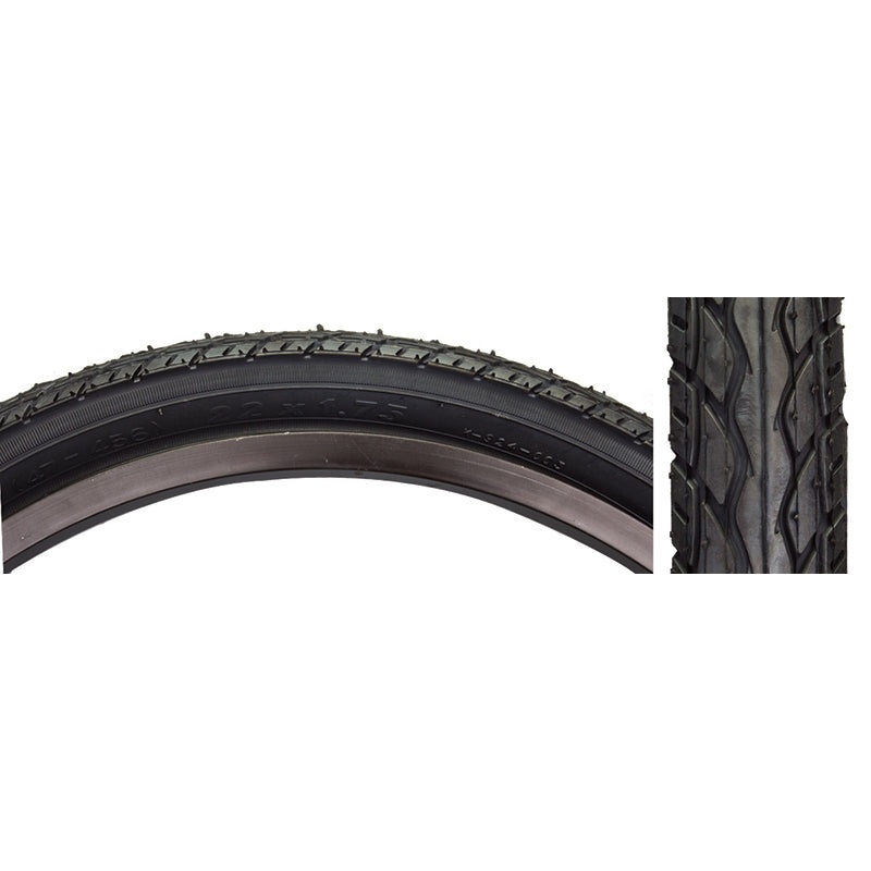 22x1.75 Kenda K-924 Smooth Tread BMX Tire - Black