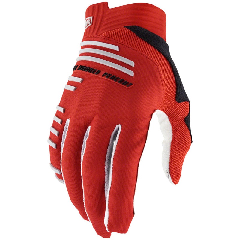 100% R-Core Gloves - Racer Red Full Finger Small