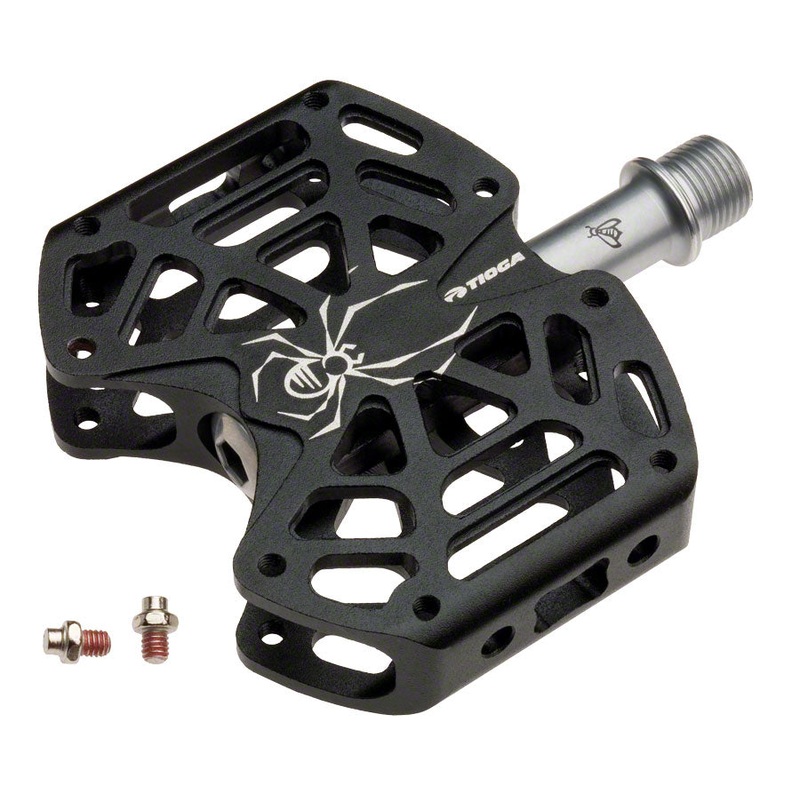 Tioga D-Spyder 9/16" Alloy Platform Pedals - Black