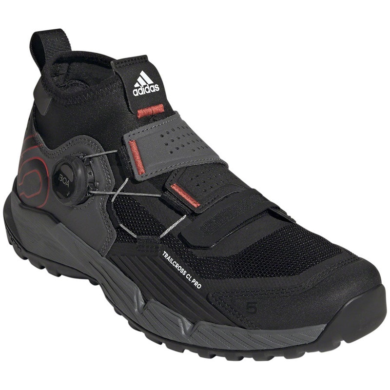 Trailcross Pro Mountain Clipless Shoes - Womens Gray/Black/Red 6.5