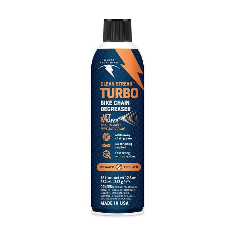 White Lightning Clean Streak Turbo Bike Chain Degreaser - 18oz