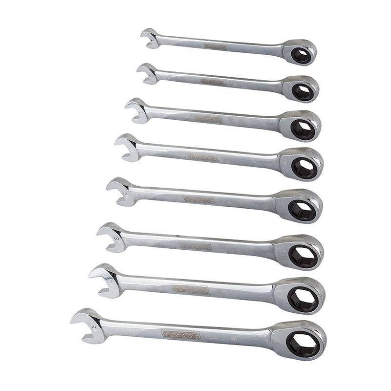 Pedros Ratchet Wrenches Ratcheting Wrench - Set of 8
