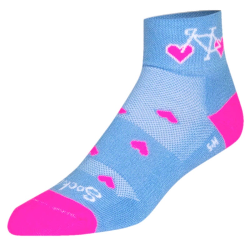 SockGuy Classic Wheel Luv Socks - 2" Blue Small/Medium