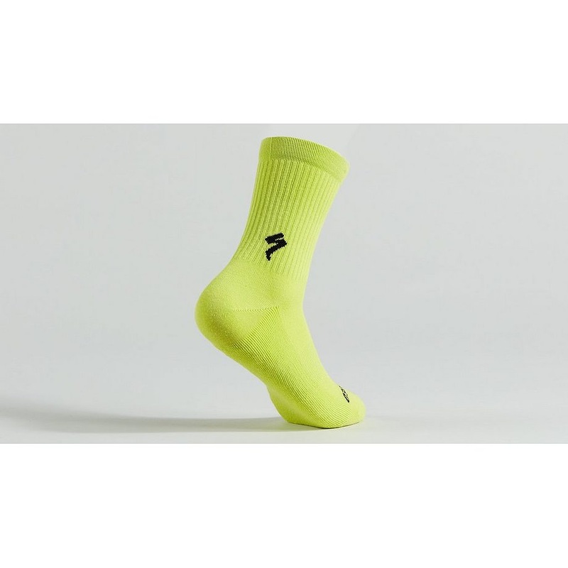 Specialized cotton tall sock hyper green l