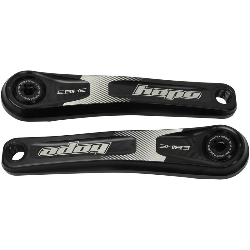 Ebike Crank Arm Set - 165mm ISIS Standard Offset Black