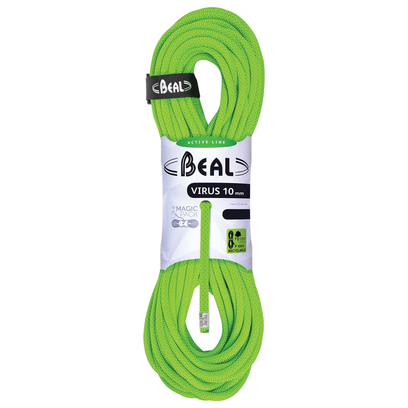 Beal Virus 10mmx60m Green Climbing Rope - Active Line/Classic