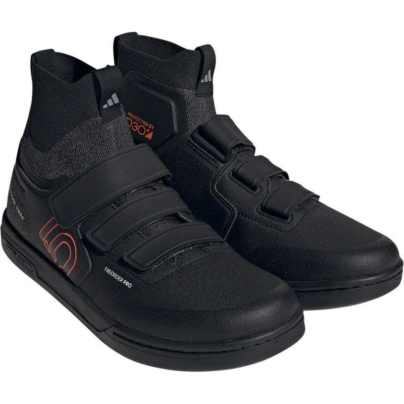 Five Ten Freerider Pro Mid VCS Flat Shoes - Men's Core Black/Solar Red/Gray Three 10