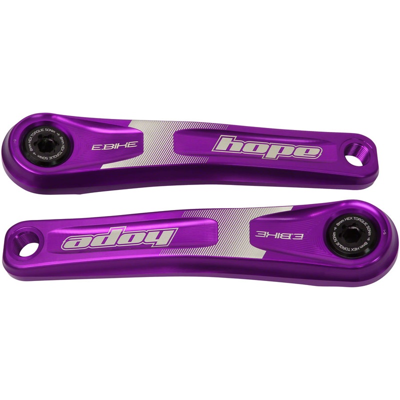 Hope Ebike Crank Arm Set - 155mm ISIS Specialized Offset Purple