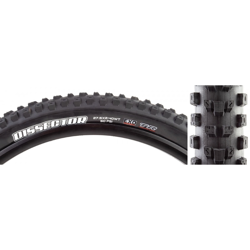 Maxxis Dissector EXO/TR 27.5x2.4 Tubeless TPI 50 Black/Black Reflective TB00240600