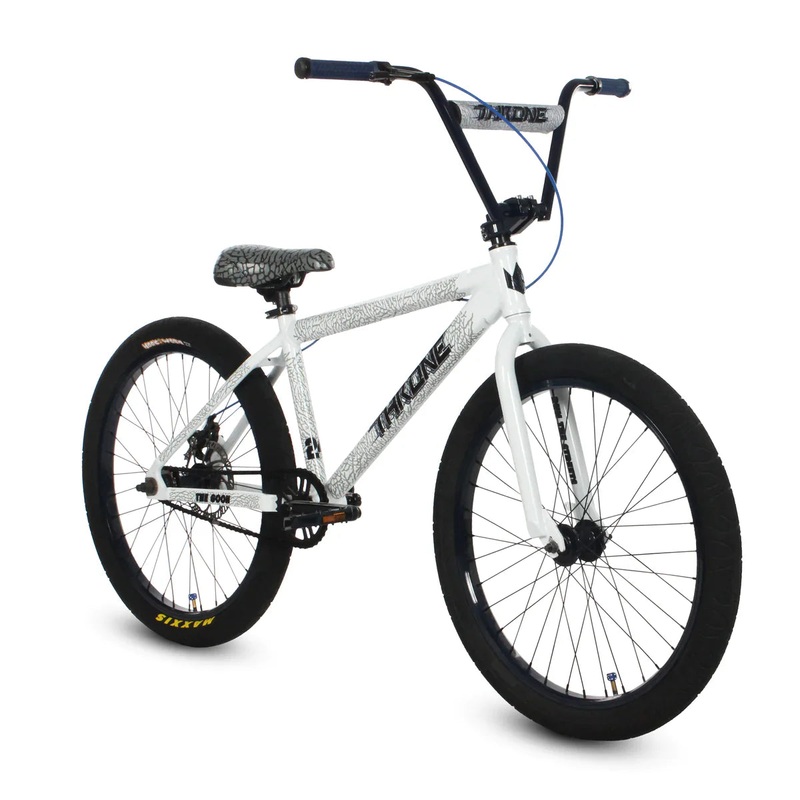 THRONE GOON 24" WHITE RETRO COMPLETE BIKE w/DISC BRAKES (EAST COAST)