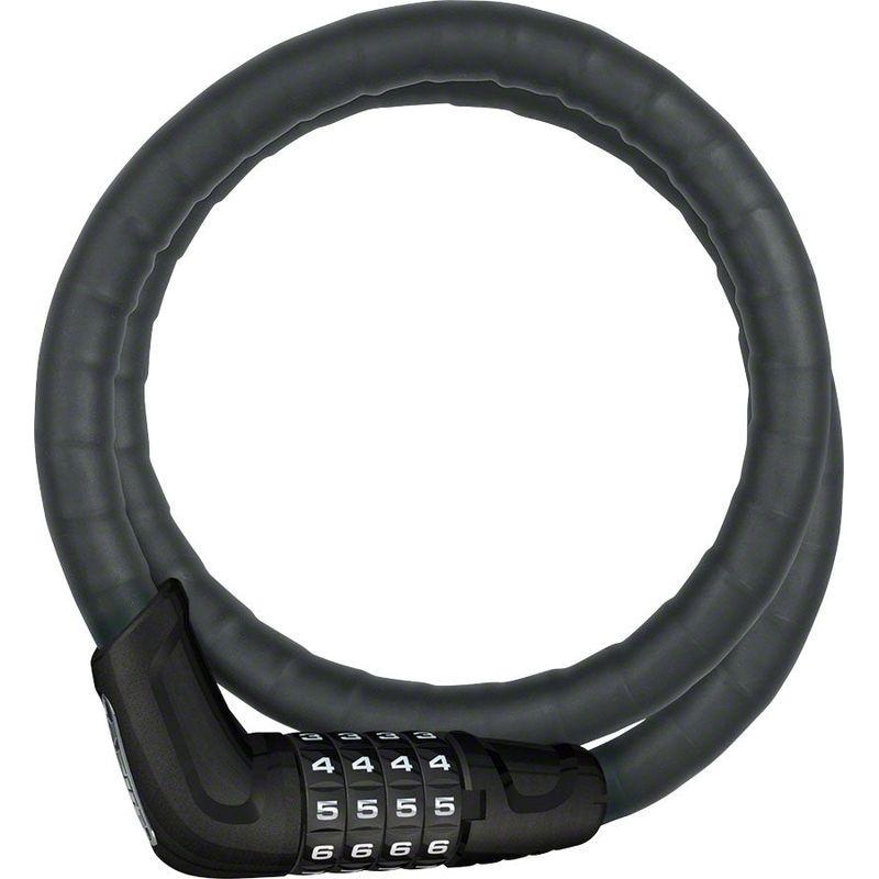 ABUS Combination Cable Lock Steel-O-Flex Tresor 6615C: 85cm x 15mm With Mount Black