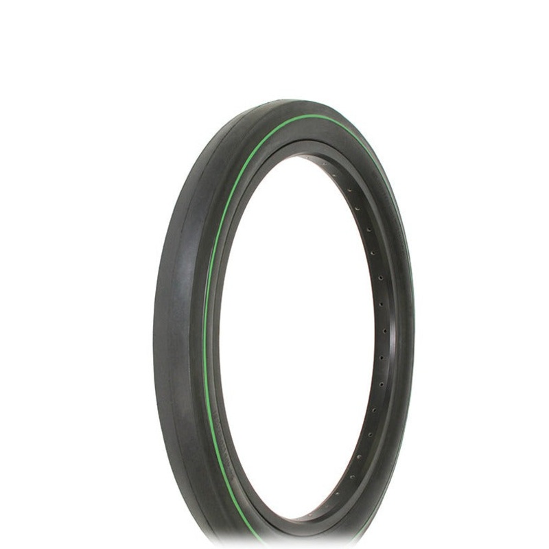 20x2.125 Ralson Slick Tread Tire - Black w/ Green Line