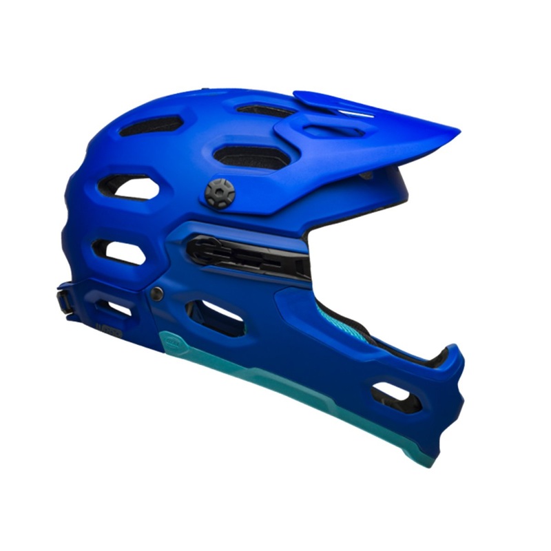 Bell Super 3R MIPS Full Face Helmet - Matt Blue-Bright Blue