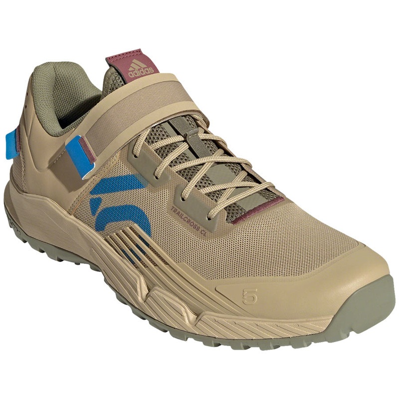 Five Ten Trailcross Mountain Clipless Shoes - Mens Beige Tone/Blue Rush/Orbit Green 11.5