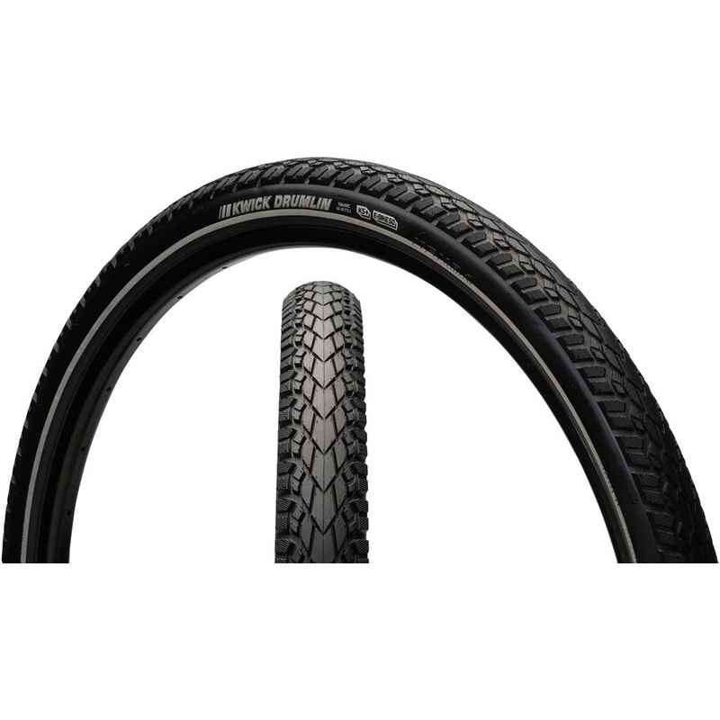 Kenda Gravel Tire Kwick Drumlin 700 x 50 Clincher Wire Black/Reflective 60tpi 90014804
