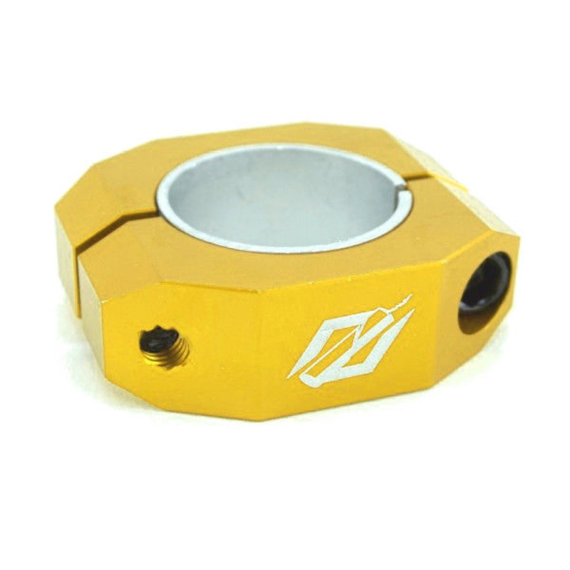 TNT Bicycles Double-Bolt BMX Seat Post Clamp - 31.8mm (1-1/4") & 28.6mm (1-1/8") - Gold