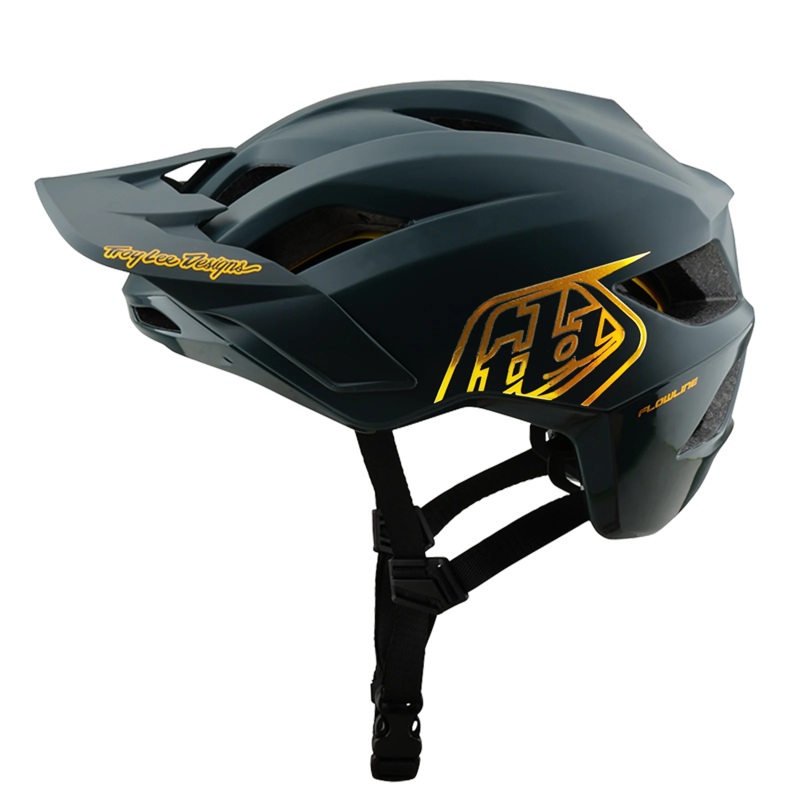 Troy Lee Designs Flowline MTB Helmet - Youth - Point - Gray-Gold