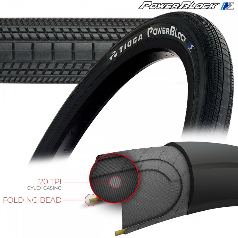 Tioga Powerblock S-Spec Tire - 120 TPI - Folding Bead