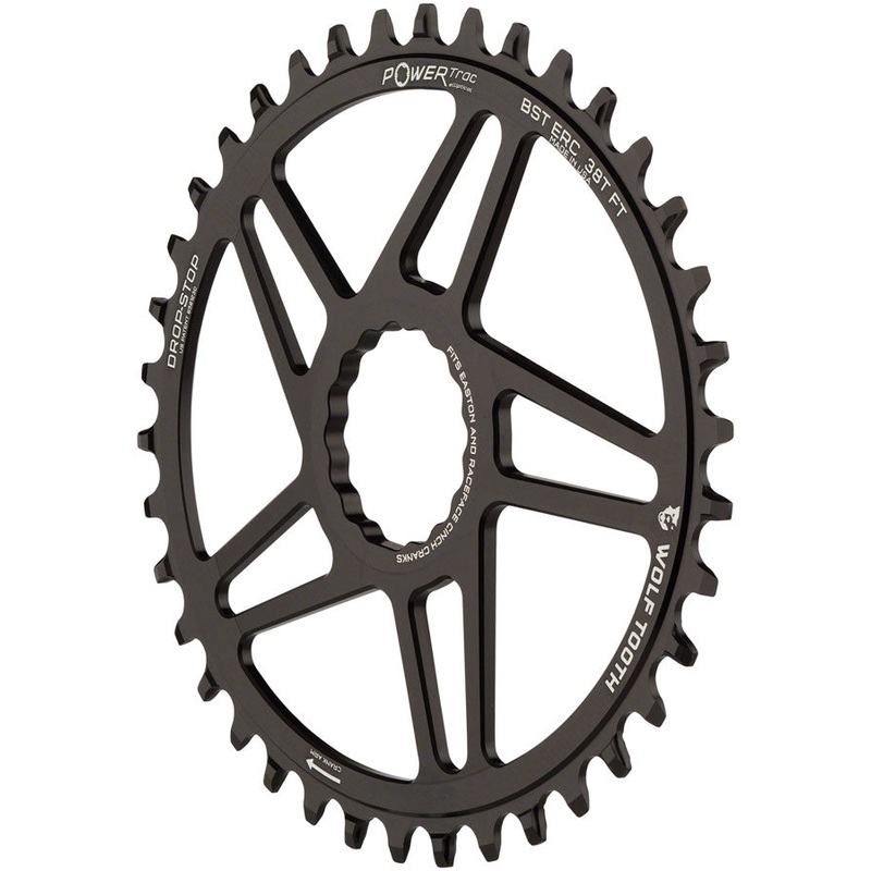 Wolf Tooth Elliptical Direct Mount Chainring - 42t RaceFace/Easton CINCH Direct Mount 3mm Offset Drop-Stop Flattop Compatible BLK