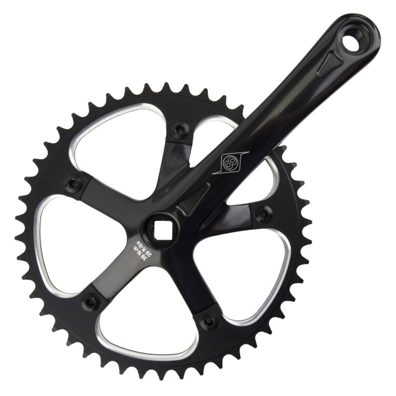 Track/SS 165x46 103mm JIS Square Taper crankset black/black