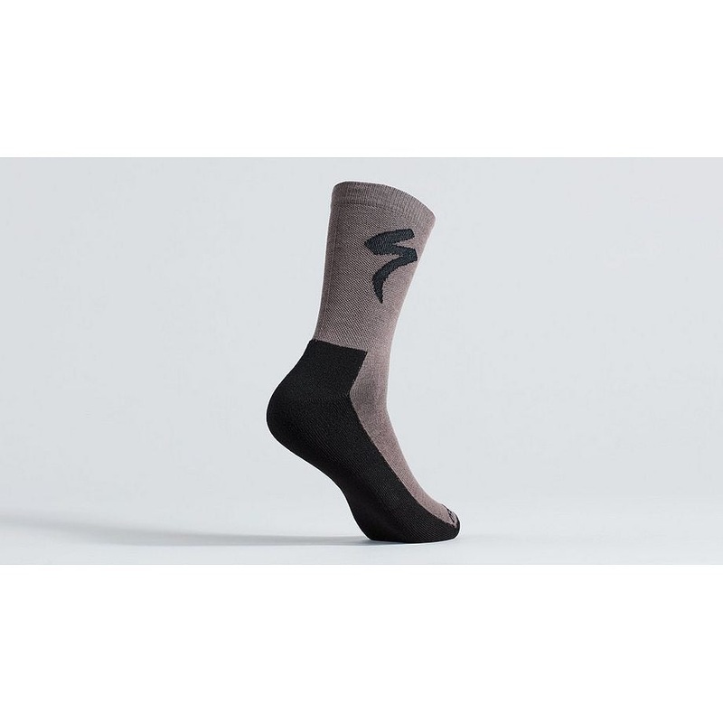 Specialized primaloft lightweight tall logo sock gunmetal l