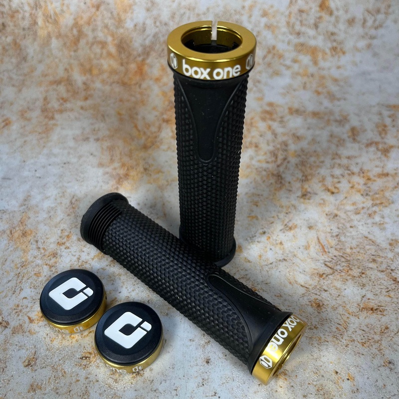 Box x ODI Hex Clamp-On Grips Black / Gold