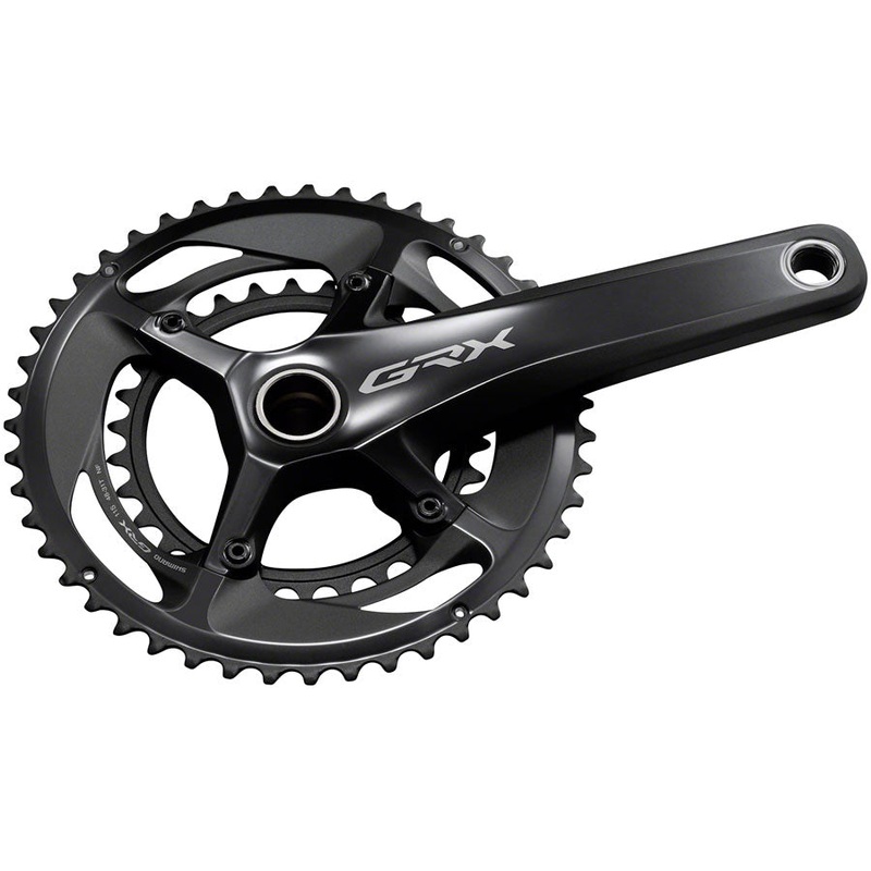 Shimano GRX FC-RX810-2 Crankset - 175mm 11-Speed 48/31t 110/80 BCD Hollowtech II Spindle Interface BLK