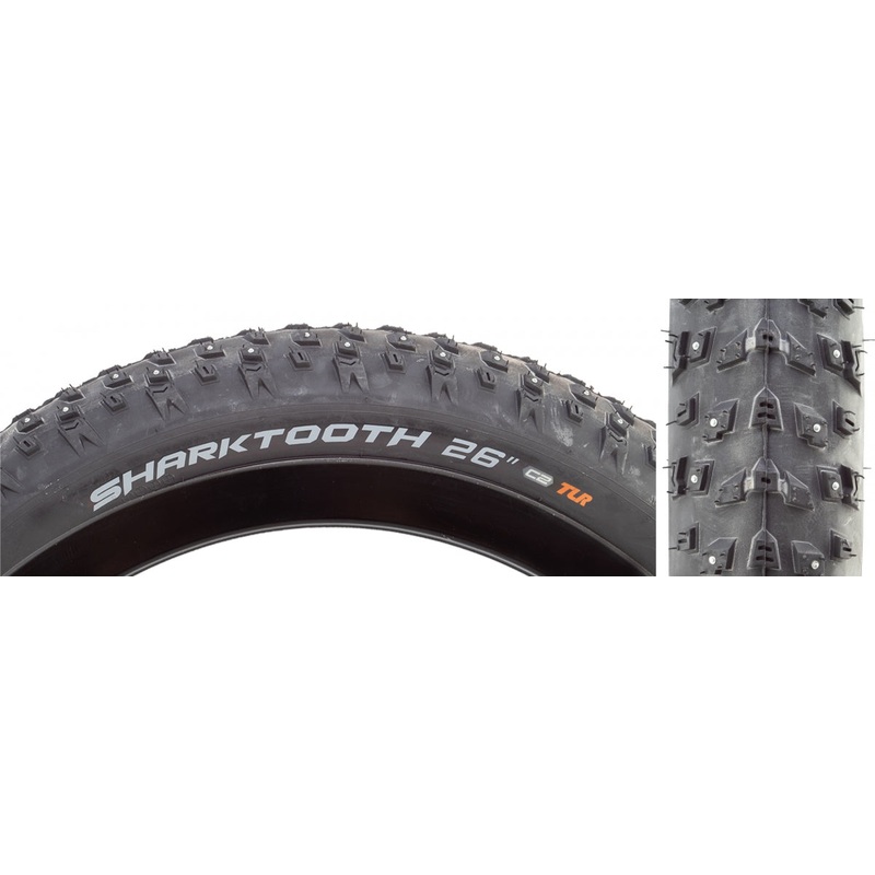 Arisun Sharktooth 26x4.0 Studded Tubeless PSI 20 TPI 120 Black/Black Reflective T090304-1