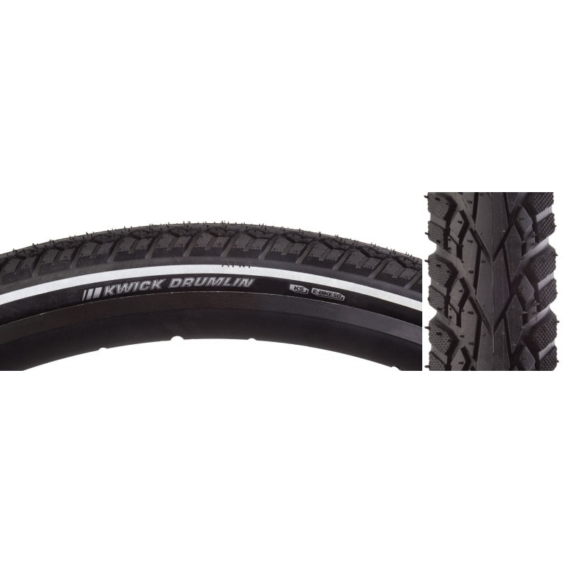 Kenda Kwick Drumlin Tire - 27.5 x 1.75 Clincher Wire Black/Reflective 60tpi
