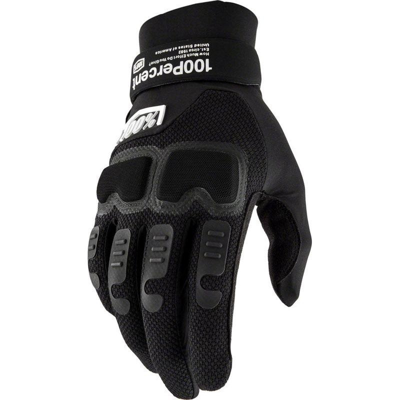 100% Langdale Gloves - Black Full Finger Men's Large