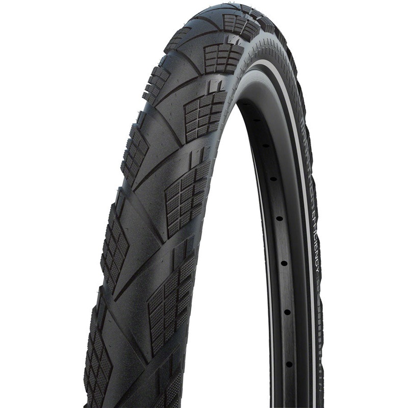 Schwalbe Marathon Efficiency Tire - 700 x 35 Clincher Folding BLK/Reflective Evolution Line Super Race V-Guard Addix Race E-50