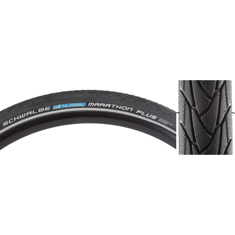 Schwalbe Marathon Plus Tire - 700 x 28 Clincher Wire BLK/Reflective Performance Line