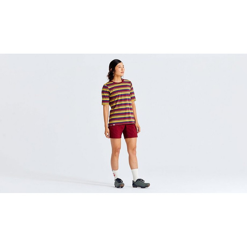 Specialized s/f cotton striped tee ss wmn multi xs