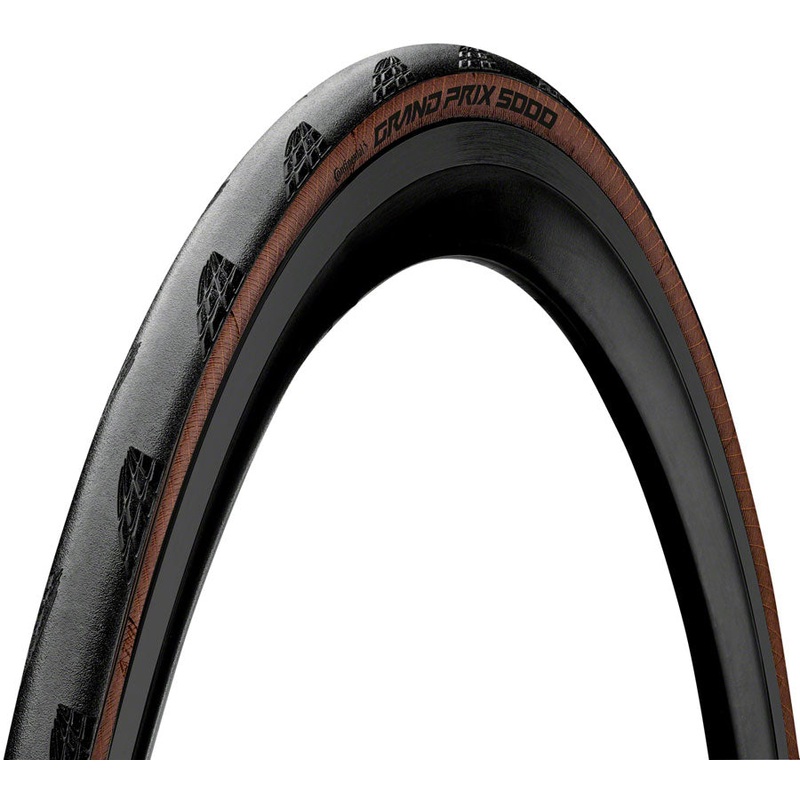 Continental Grand Prix 5000 Tire - 700 x 25 Clincher Folding BLK/Transparent BLKChili Vectran Breaker LazerGrip ACT