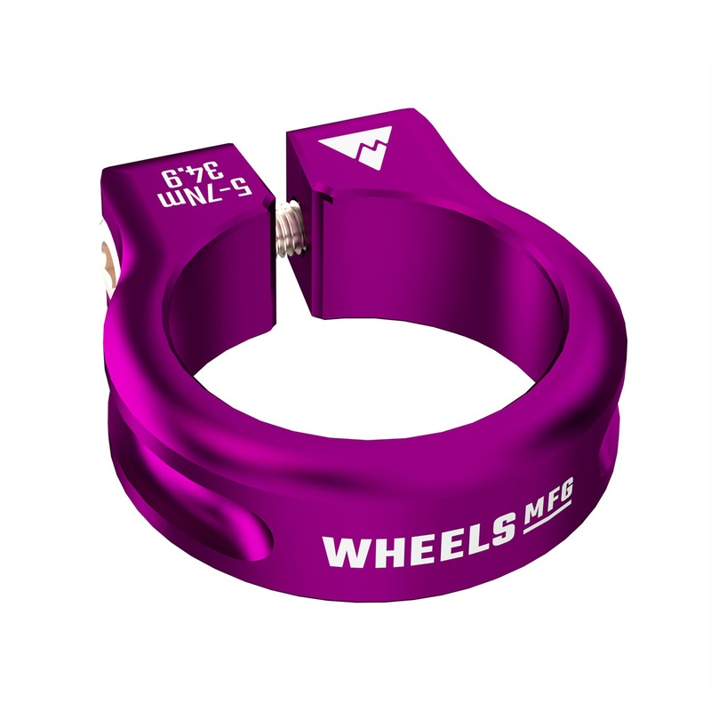 Wheels Mfg Bolt-On Seatpost Collar 34.9mm Purple