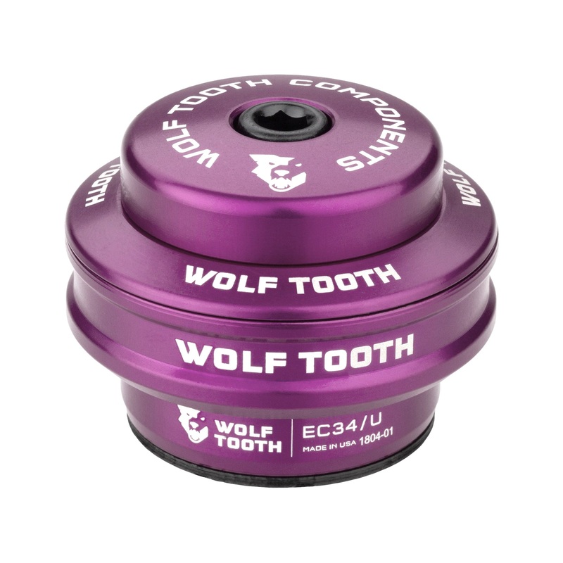 Wolf Tooth Performance EC Headsets - Upper EC34/28.6 16mm Stack, Aluminum Purple