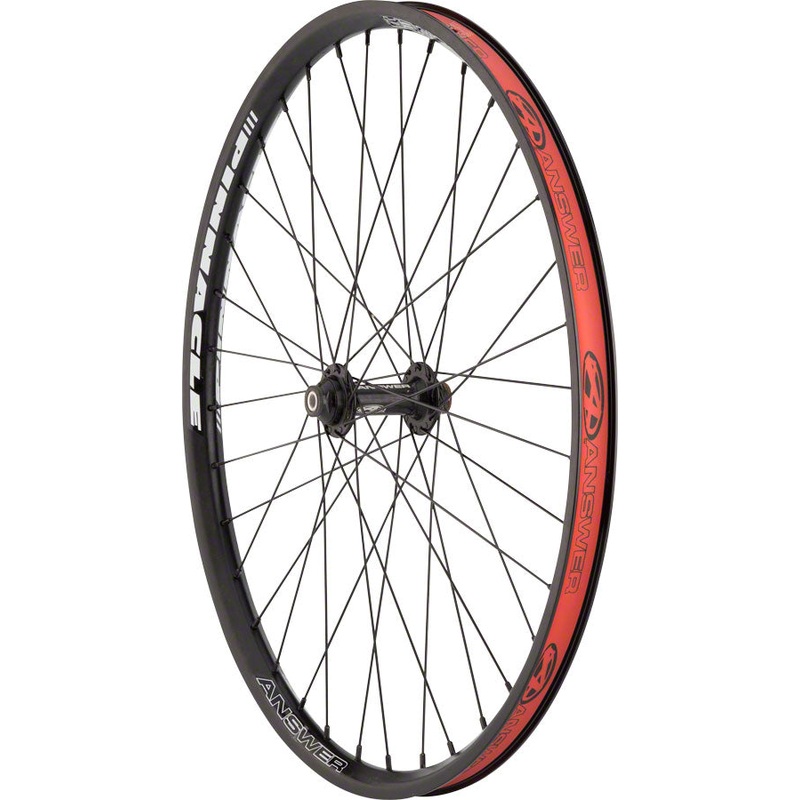 Answer BMX Pinnacle Wheelset - 24" 3/8" x 100/110mm Cassette Black Clincher