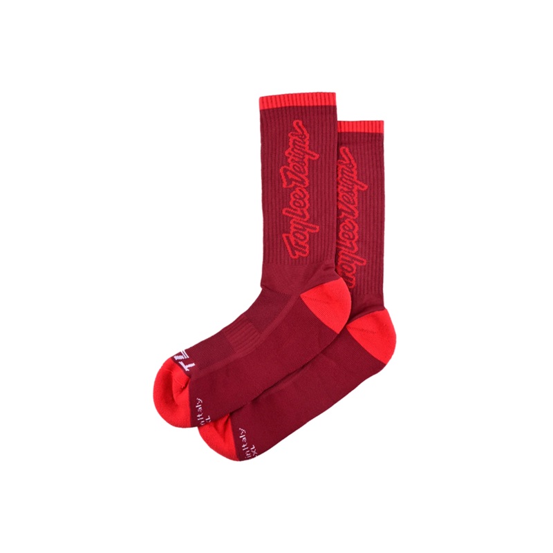 Troy Lee Designs Performance Sock - Signature - Oxblood