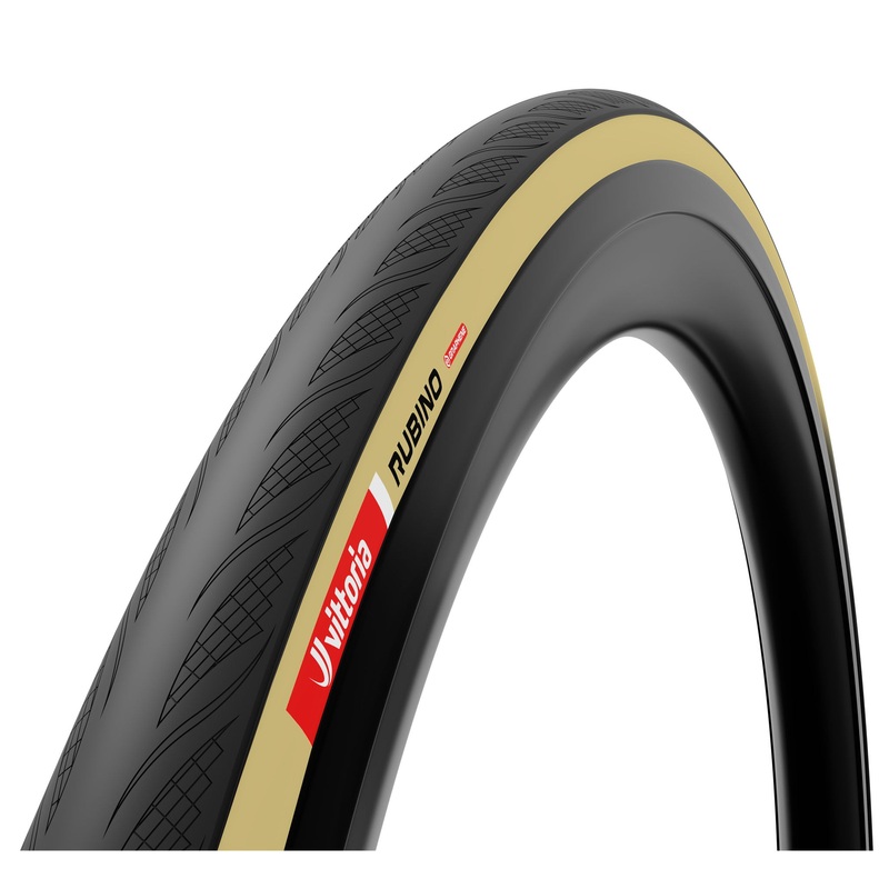 Vittoria Rubino V Tire - 700 x 32 Tubeless Folding BLK/Tan 1C Graphene + Silica G2.0